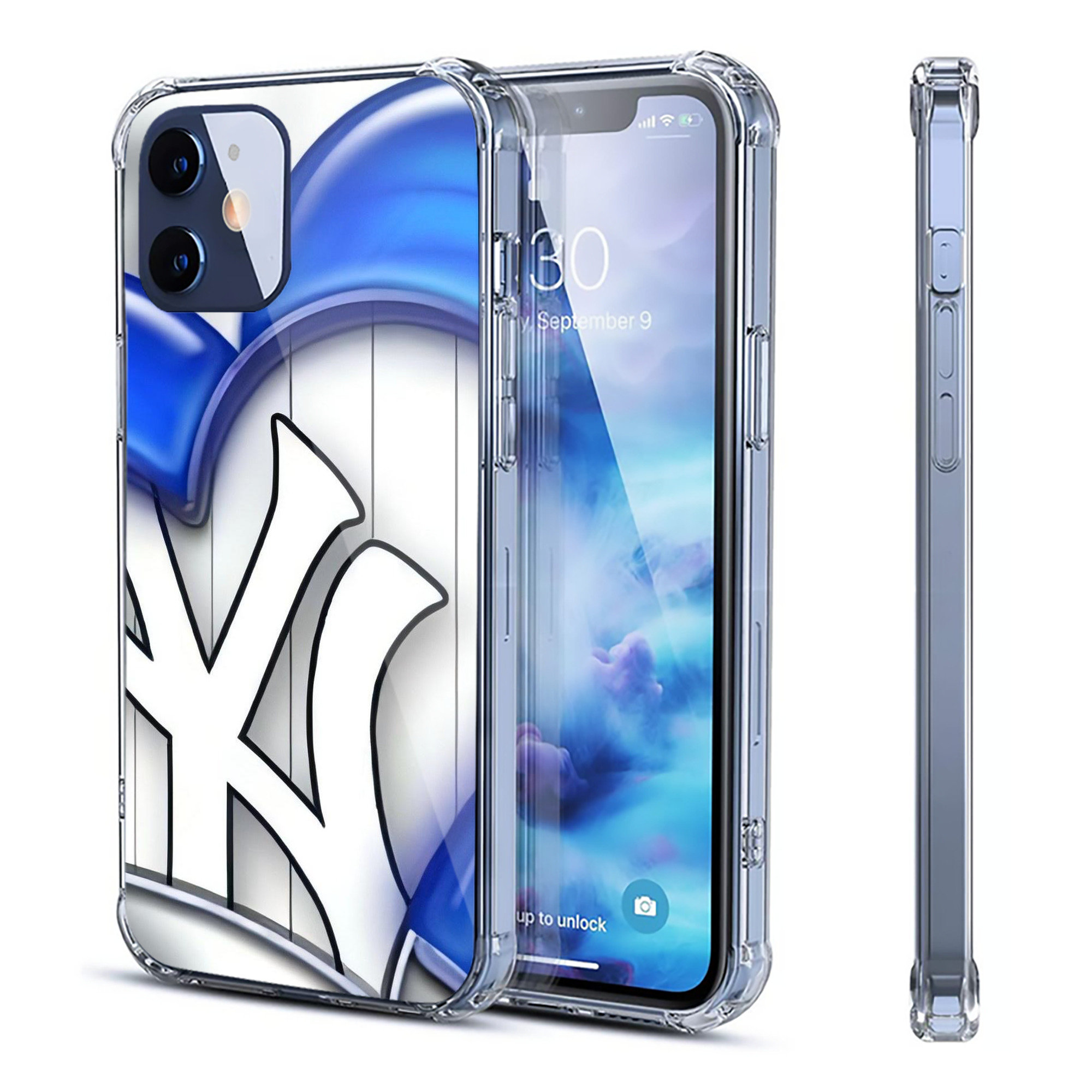 New York Yankees 310 Clear IPhone 12 Case – Soft TPU With UV Print – Enhanced Drop Protection, Precise Fit, Anti-Fingerprint, Customizable Design, Scratch-Resistant, Yellow-Resistant